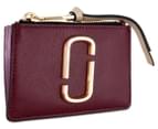 Marc Jacobs The Snapshot Leather Top-Zip Wallet - Vachetta Red Multi 2