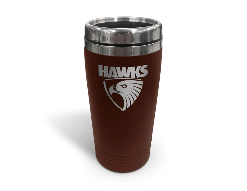 Hawthorn Hawks AFL TRAVEL Coffee Mug Cup Double Wall Stainless Steel