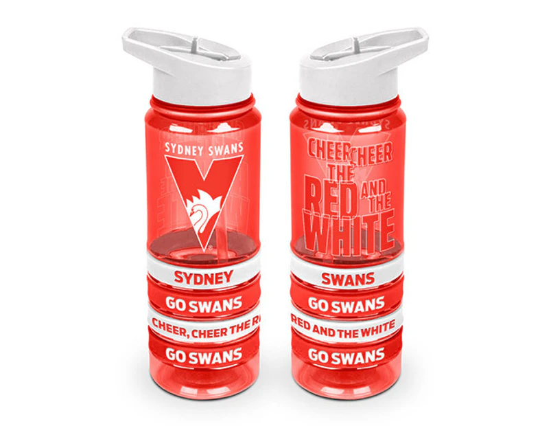 Sydney Swans AFL Tritan Drink Water Bottle with Wrist Bands