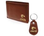 AFL West Coast Eagles Wallet & Keyring Gift Pack - Brown