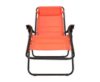 Mountain Warehouse Reclining Chair with Padded Head Cushion Outdoor Furniture - Orange