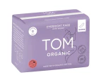 TOM Organic Overnight Pads with Organic Cotton 8 Pack
