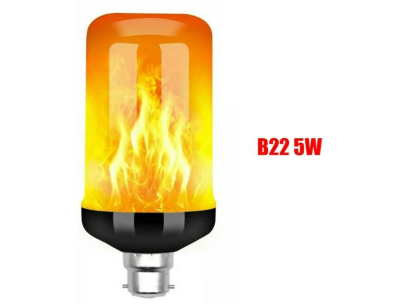 Outdoor LED Flame Effect Fire Lights E27 B22 Bulb Flickering Flame Lamps Decor - B22