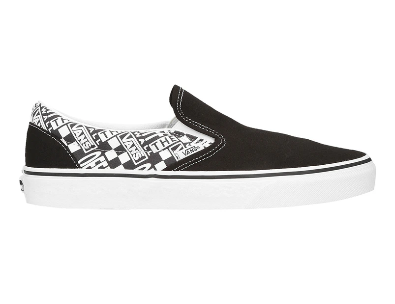Vans Men's Off The Wall Classic Slip-On Sneakers - Black/Asphalt/White