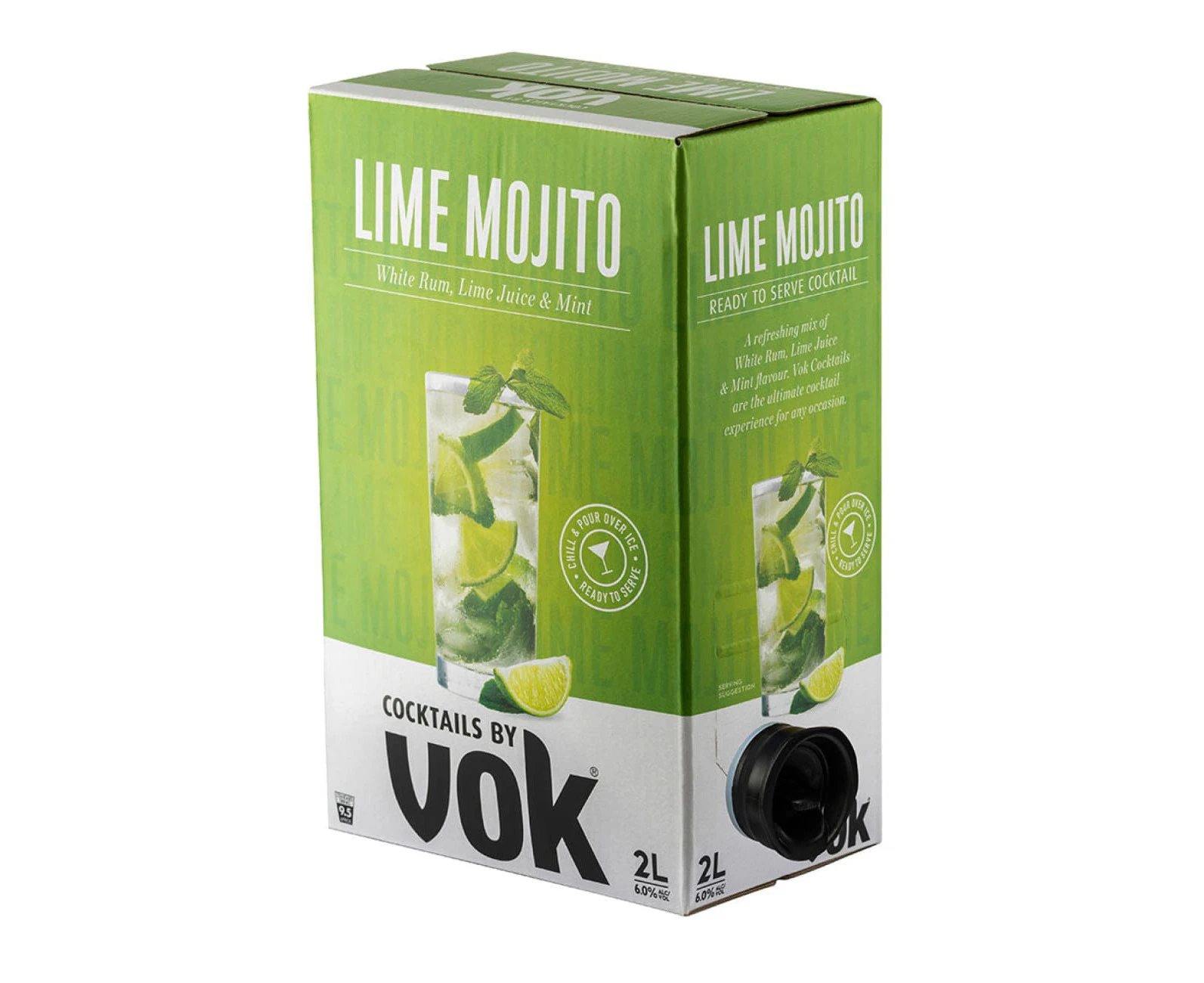 Vok Ready to Serve Cocktails Lime Mojito, 2Lt 5% Alc