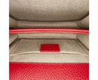 Gucci Preloved Interlocking G Leather Crossbody Bag Women Red - Designer - Pre-Loved