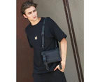 Men's Oxford Chest Bag Sling Bag Anti-theft Crossbody Bag Waterproof Shoulder Bag for Men Backpack-Black