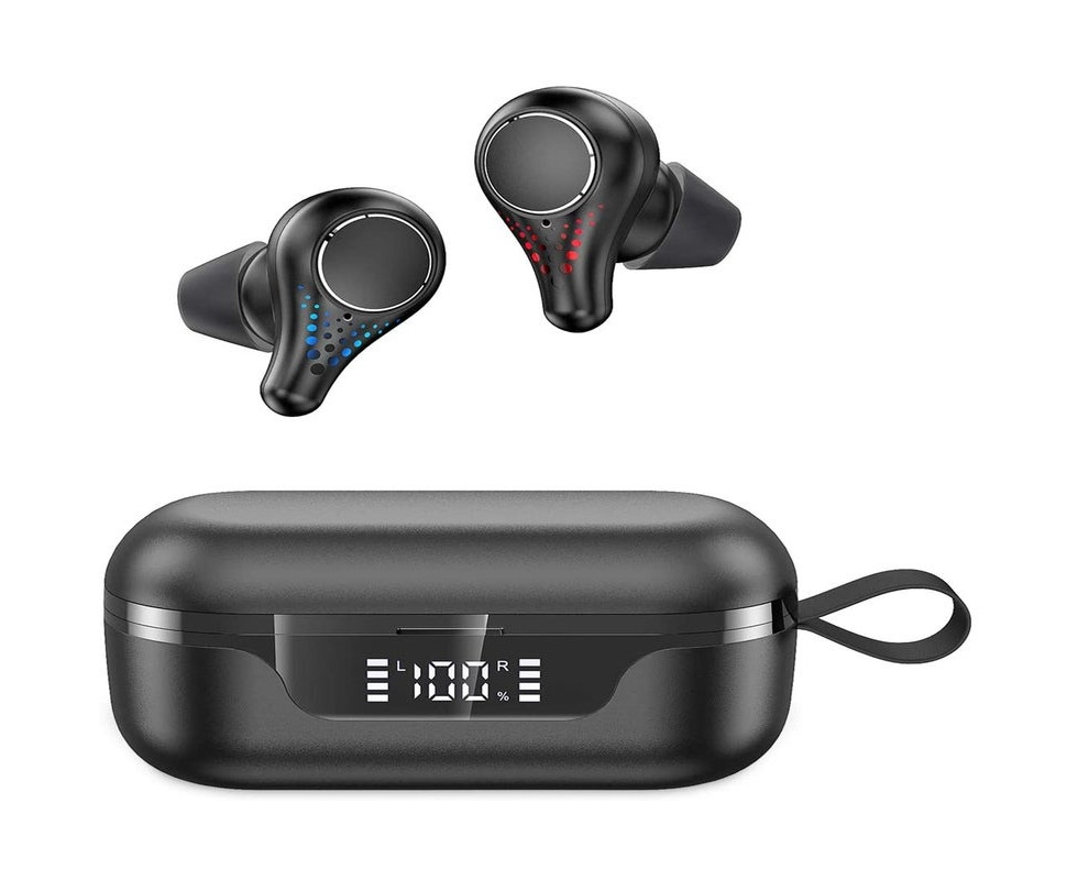 Wireless Earbuds Bluetooth Headphones Stereo Sound V5.0 Wireless Headphones with Charging Case 