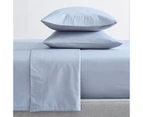 Renee Taylor Split King Sheet/Pillowcase 300TC Organic Cotton Bedding Baby Blue