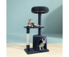 i.Pet Cat Tree 94cm Scratching Post Tower Scratcher Condo House Wood Trees Grey