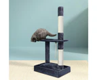 i.Pet Cat Tree 102cm Scratching Post Tower Scratcher Condo House Board Grey