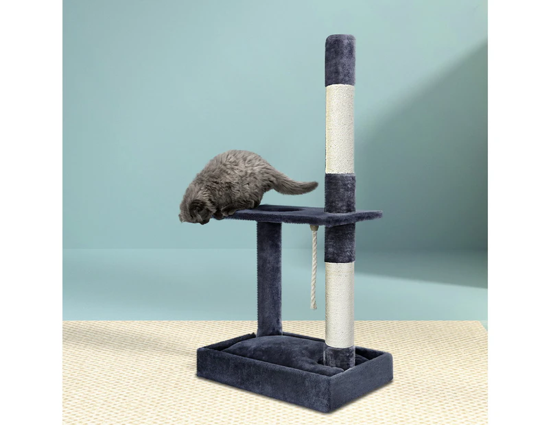 i.Pet Cat Tree 102cm Scratching Post Tower Scratcher Condo House Board Grey