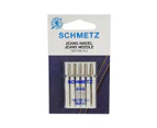 Schmetz Jeans Sewing Machine Needles Size 80/12 Pack of 5
