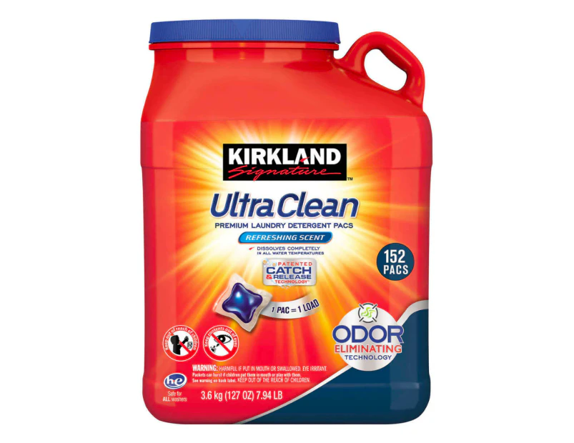 Kirkland Ultra Clean Laundry Detergent Pacs 152 Ct.