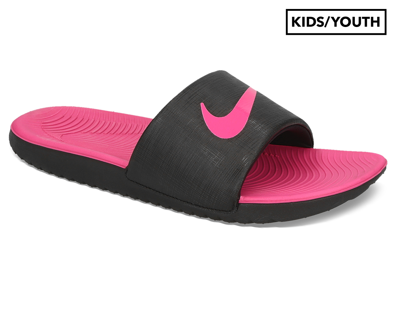 Nike Girls' Slides - Black/Vivid Pink | Www.catch.com.au