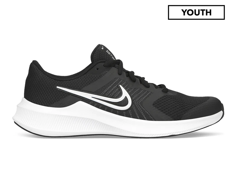 Nike Youth Boys' Downshifter 11 Running Shoes - Black/White