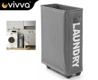 Vivva Foldable Laundry Washing Clothes Storage Bag Hamper Basket Bin Organiser - Grey