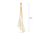 Royal Tassel Gold Layered Earrings