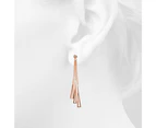 Royal Tassel Rose Gold Layered Earrings