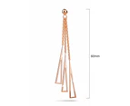 Royal Tassel Rose Gold Layered Earrings