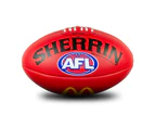 Sherrin Official AFL Replica Training Football Leather McDonalds Red