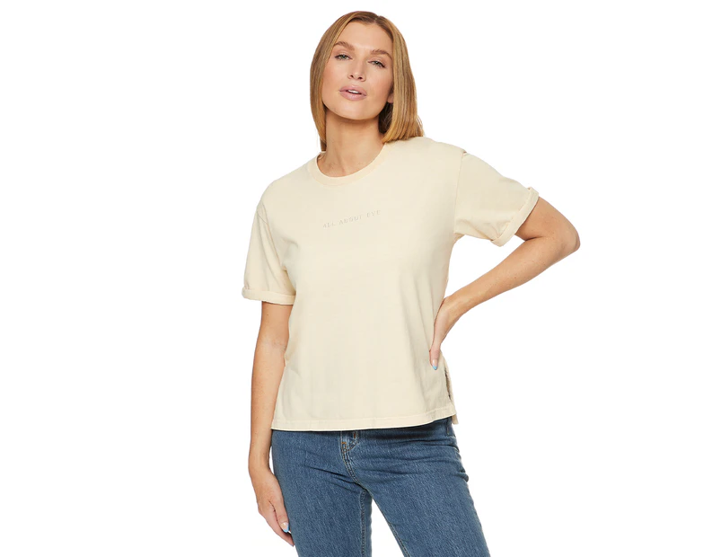 All About Eve Women's All About Eve Washed Tee / T-Shirt / Tshirt - Beige