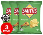 3 x Smiths Crinkle Cut Chips Chicken 170g