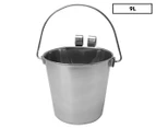 Showmaster 9L Stainless Steel Bucket w/ Handle