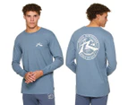 Rusty Men's Tropics Long Sleeve Tee / T-Shirt / Tshirt - China Blue