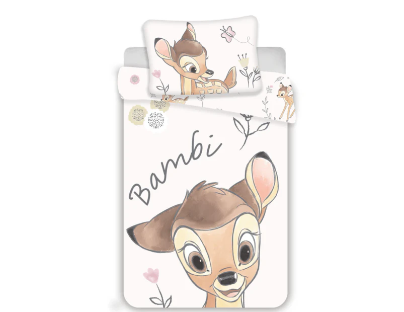 Disney Bambi Quilt Cover Set for Cot or Toddler Bed