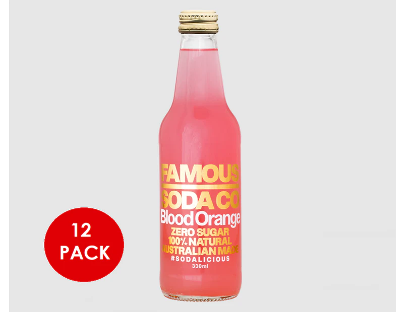 Famous Soda Blood Orange 1 x 12 Pack 330ml Bottle