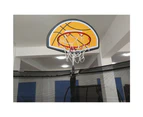 Pop Master 12FT Curved Trampoline Basketball Hoop Ladder PE Sunshade Cover 5 Year Warranty Only For Frame With Free Bonus Package