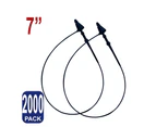 2000x 7" Loop Lock Pins Garment Snap Price Tag Tagging Retail Label Tie Fastener