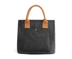 Women's Canvas Bags Retro Casual Work Handbags-Black