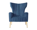 Artiss Armchair Navy Velvet Kate