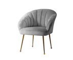 Artiss Armchair Velvet Grey Eloise