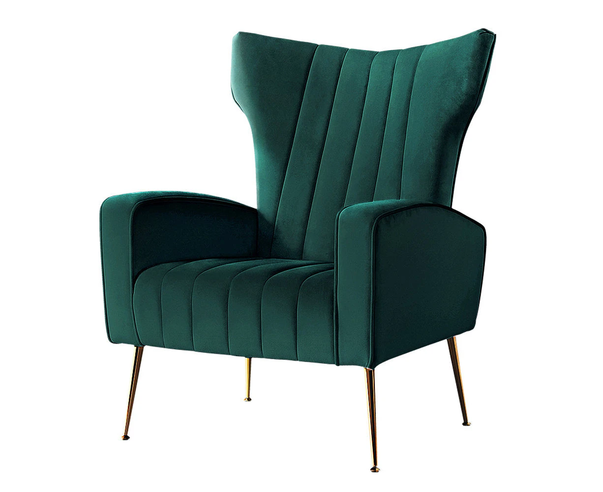 Artiss Armchair Green Velvet Kate