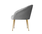 Artiss Armchair Velvet Grey Eloise