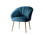 Artiss Armchair Velvet Blue Eloise