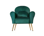 Artiss Armchair Green Velvet Caroline