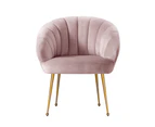 Sofas Armchairs & Couches Artiss Armchair Lounge Chair Armchairs Accent Chairs Velvet Sofa Pink Couch