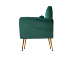 Artiss Armchair Green Velvet Caroline