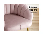 Sofas Armchairs & Couches Artiss Armchair Lounge Chair Armchairs Accent Chairs Velvet Sofa Pink Couch