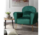 Artiss Armchair Green Velvet Caroline