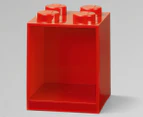 LEGO 4-Knob Stackable Brick Shelf - Red