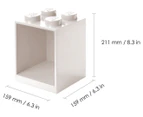 LEGO 4-Knob Stackable Brick Shelf - White