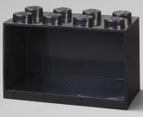 LEGO 8-Knob Stackable Brick Shelf - Black