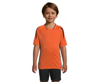 SOLS Childrens/Kids Maracana 2 Short Sleeve Football T-Shirt (Orange/Black) - PC2811