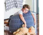 Cocoon Couture Navy Stripe Bean Bag Cover Small - Navy