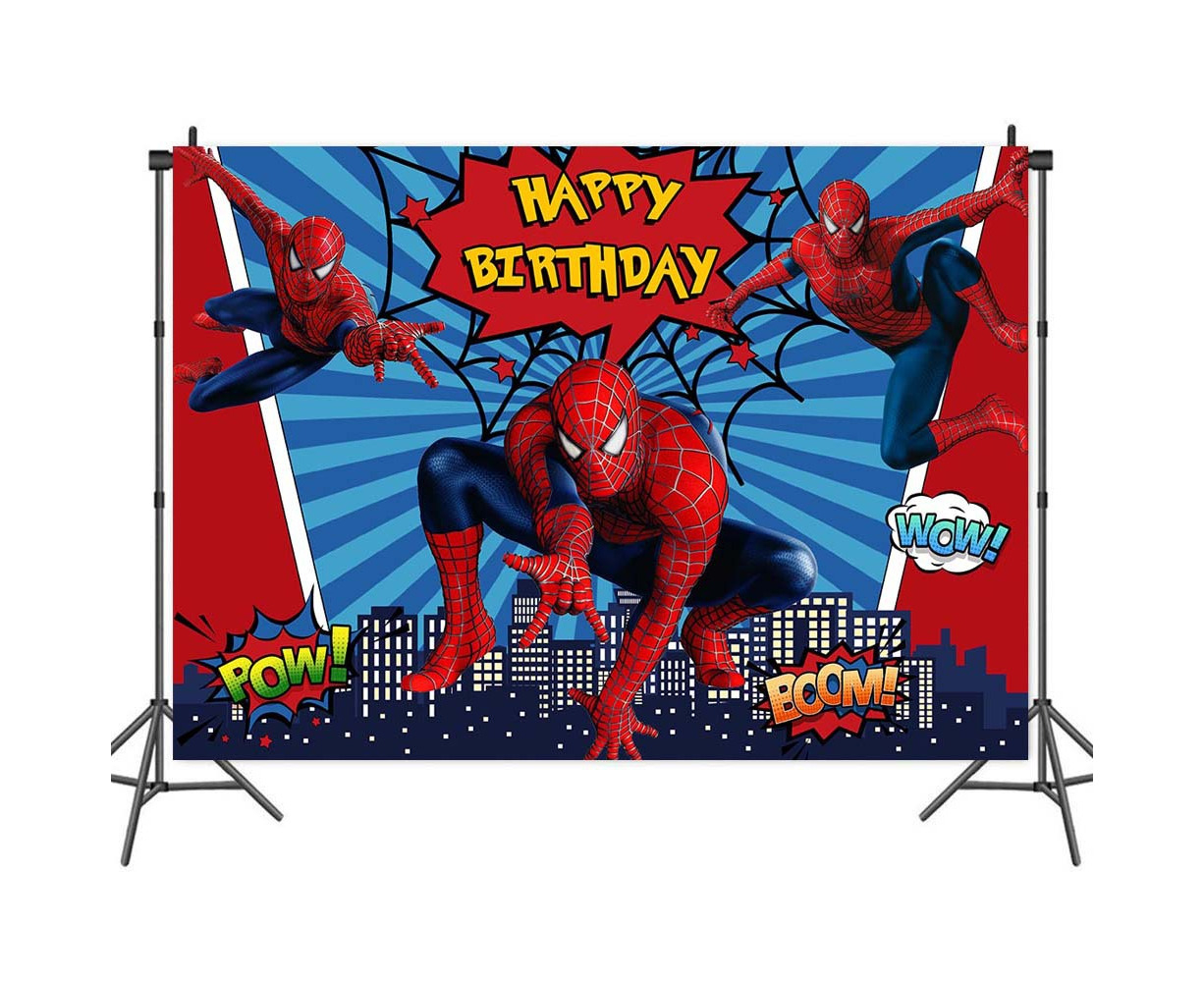 Spiderman Banner Backdrop Party Decoration Party Supplies  |  